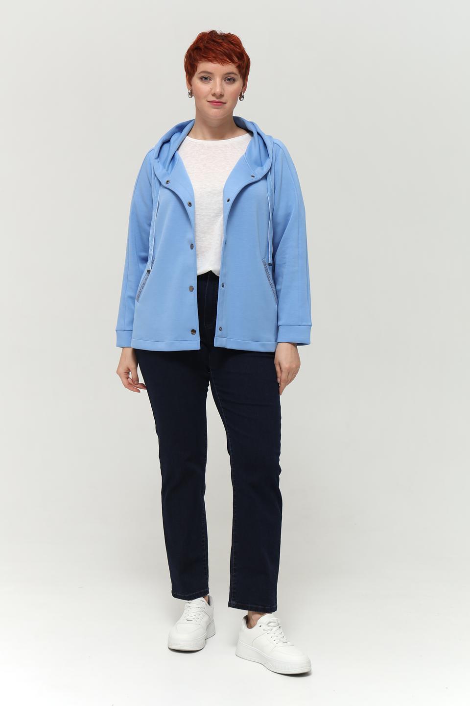 Жакет Via Appia голубой с капюшоном