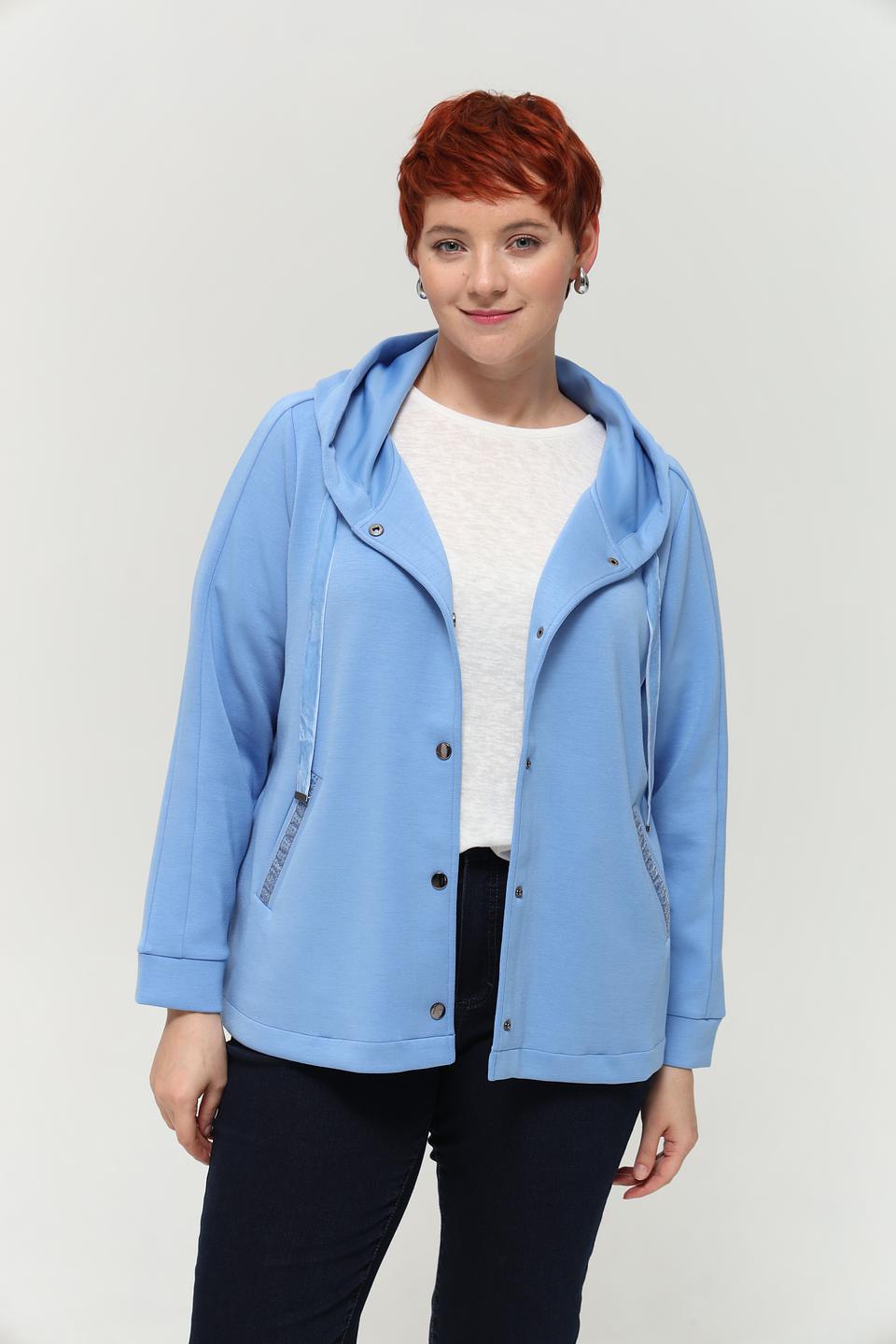 Жакет Via Appia голубой с капюшоном