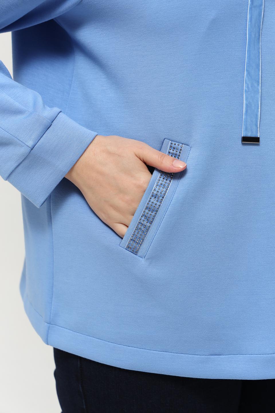 Жакет Via Appia голубой с капюшоном