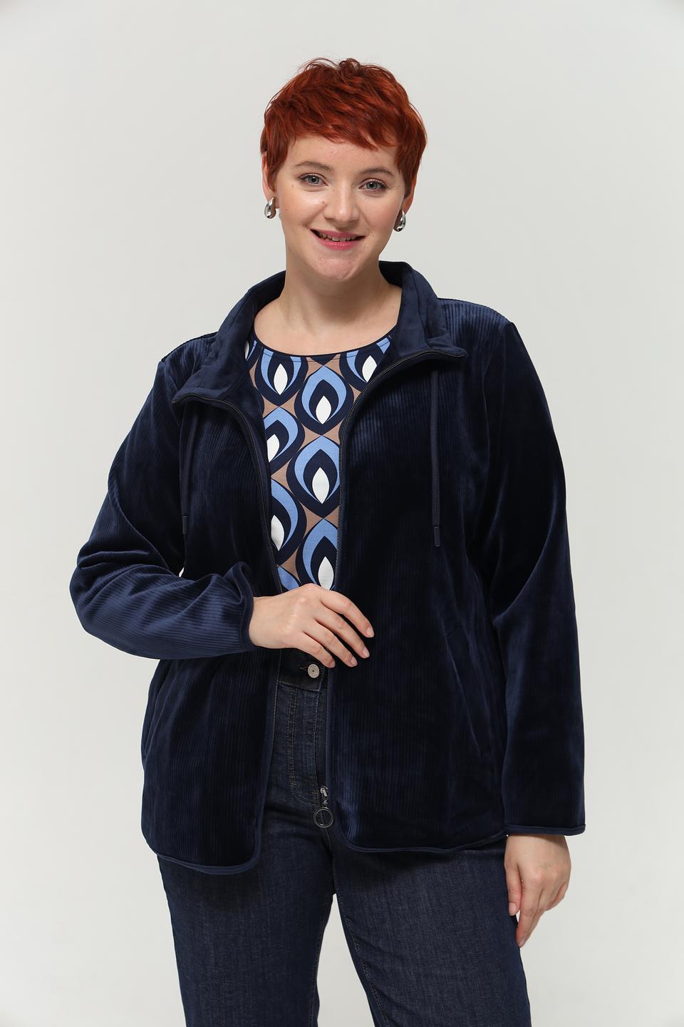 Жакет Via Appia вельветовый тёмно-синий