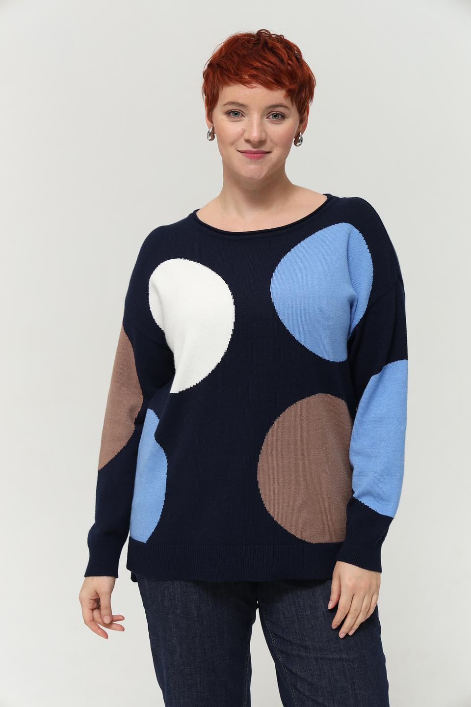 Пуловер Via Appia с кругами синий
