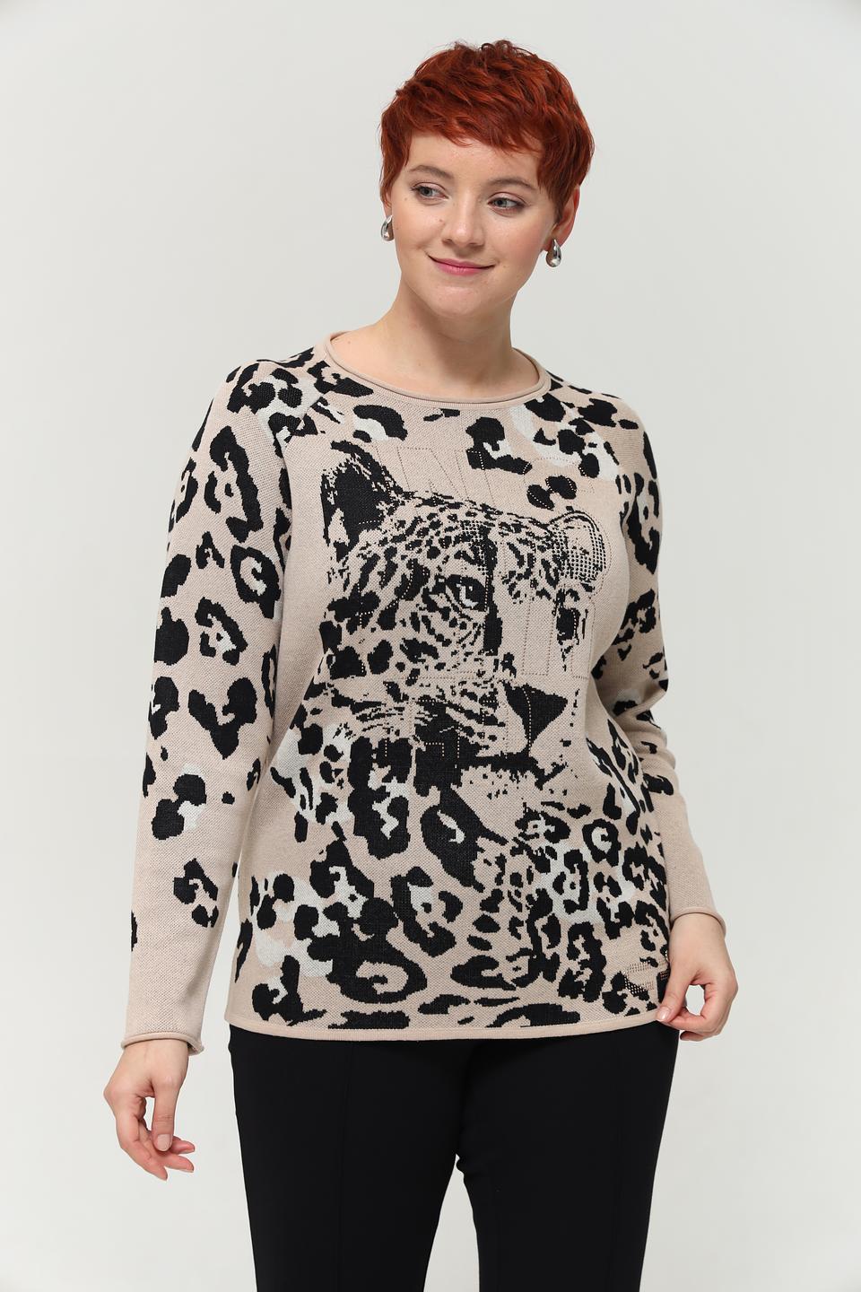 Пуловер Rabe collection с леопардовым принтом
