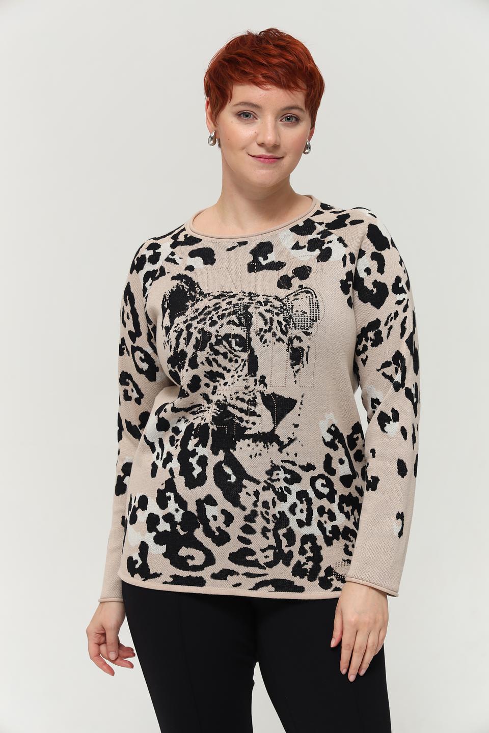 Пуловер Rabe collection с леопардовым принтом