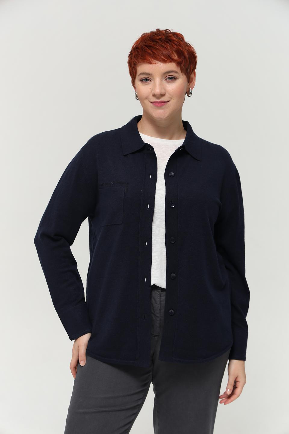 Рубашка Lebek Barbara тёмно-синяя