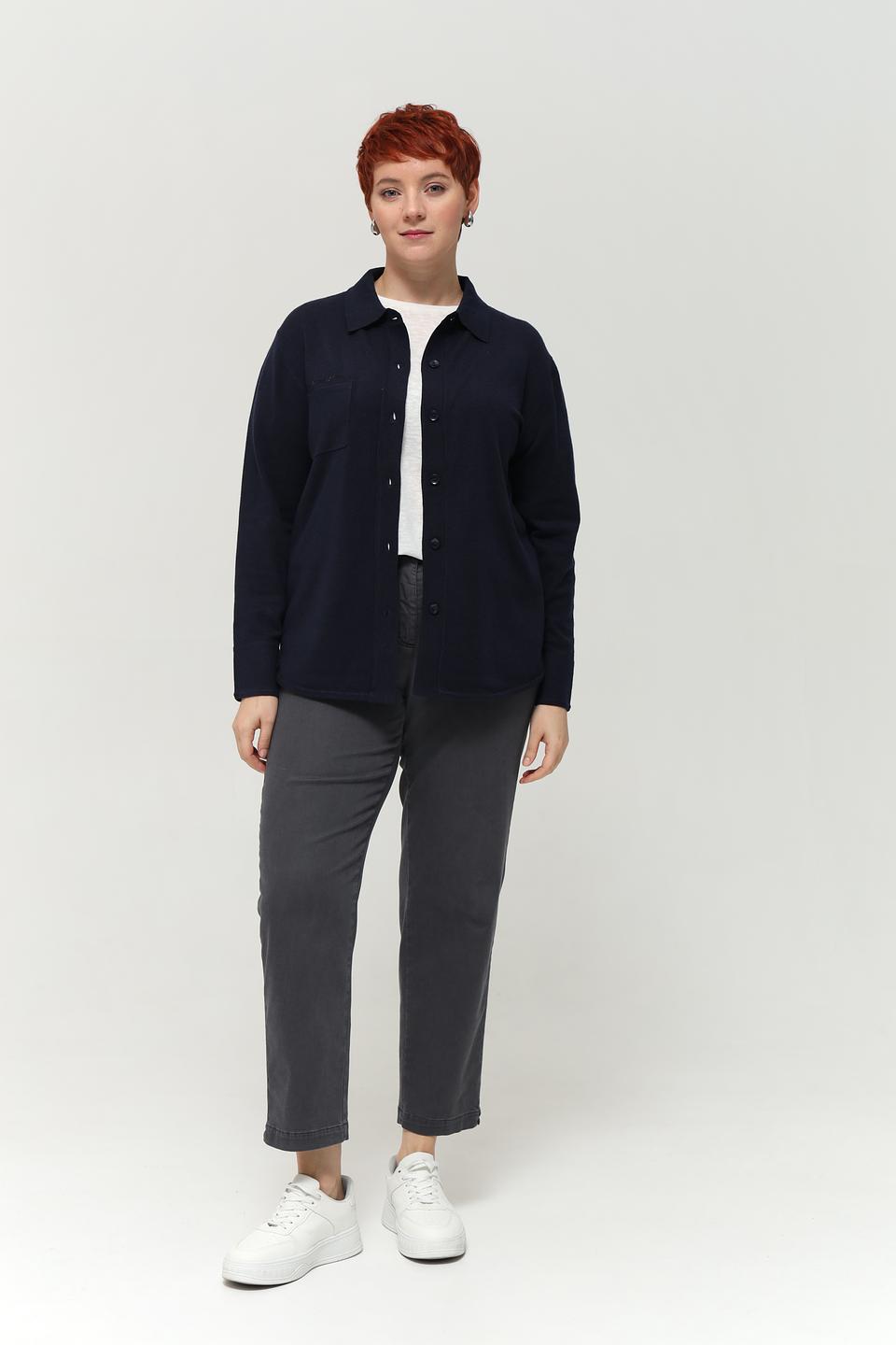 Рубашка Lebek Barbara тёмно-синяя