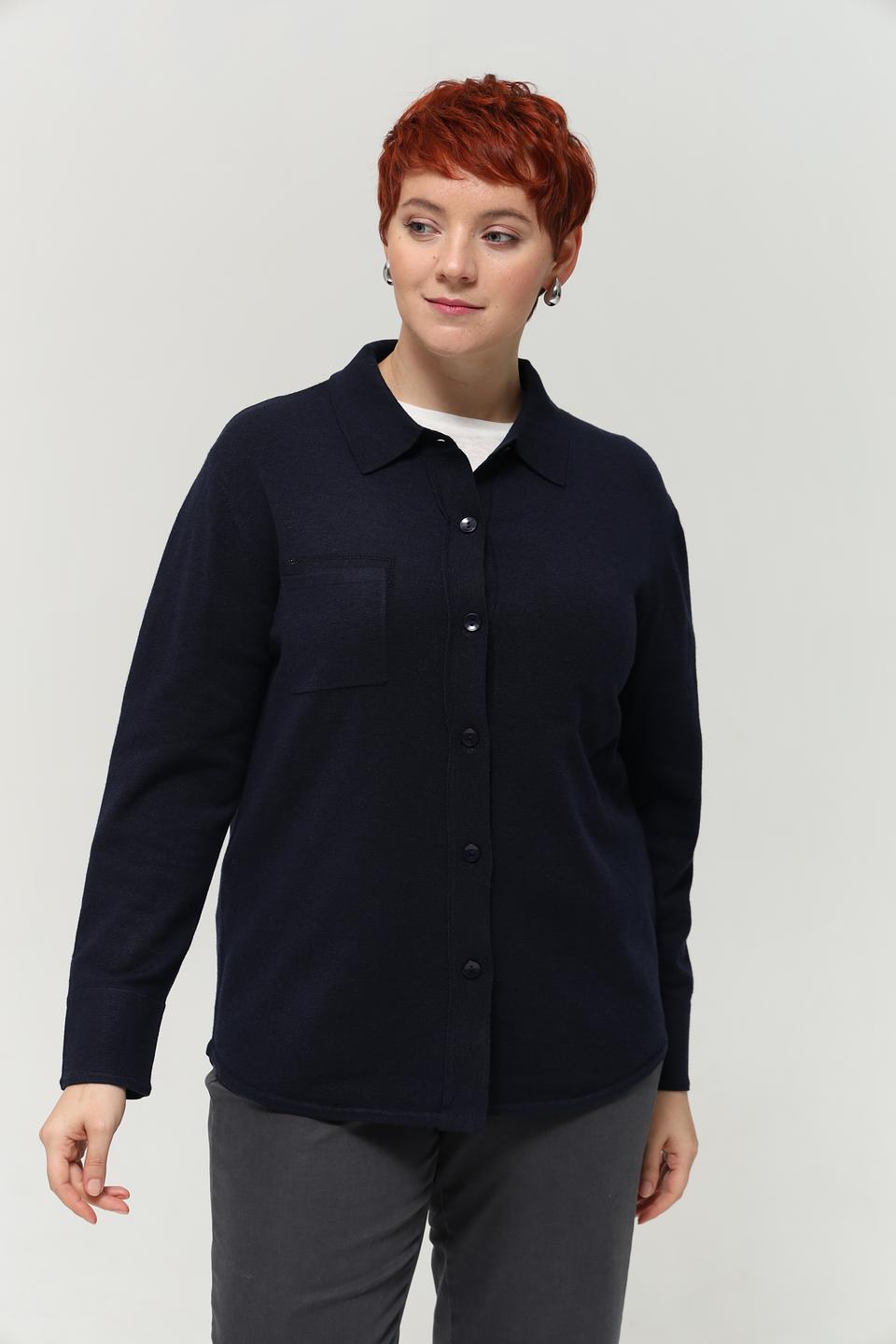 Рубашка Lebek Barbara тёмно-синяя