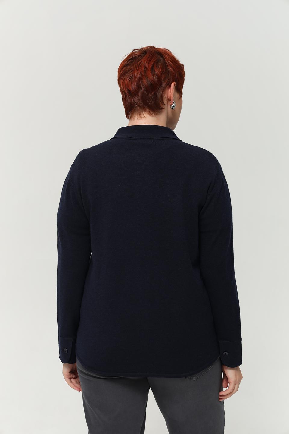 Рубашка Lebek Barbara тёмно-синяя