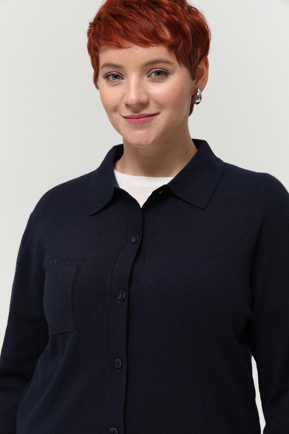 Рубашка Lebek Barbara тёмно-синяя