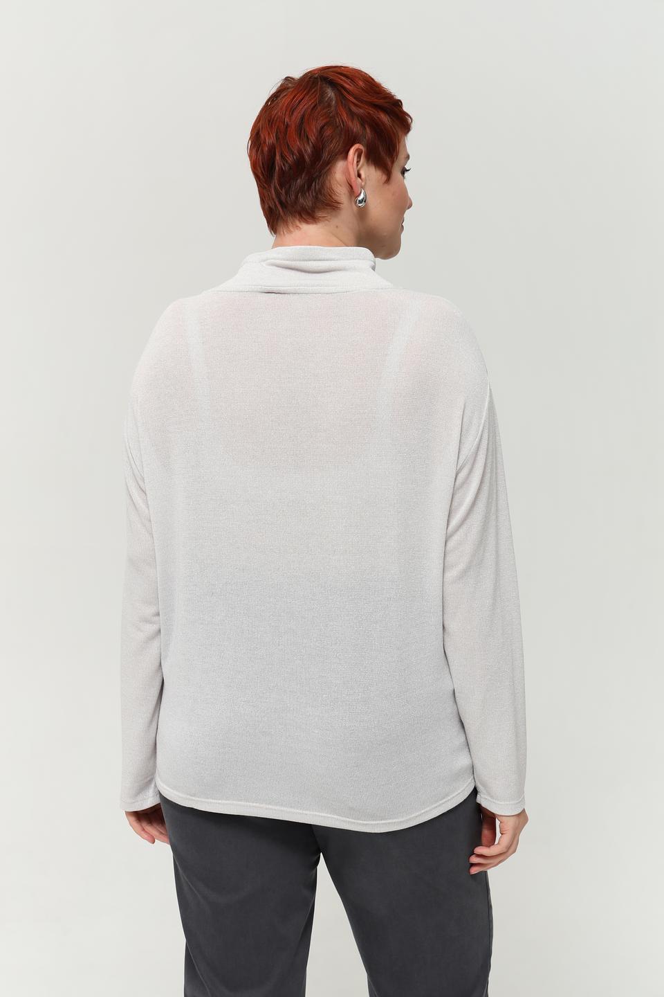 Пуловер Lebek с принтом серый