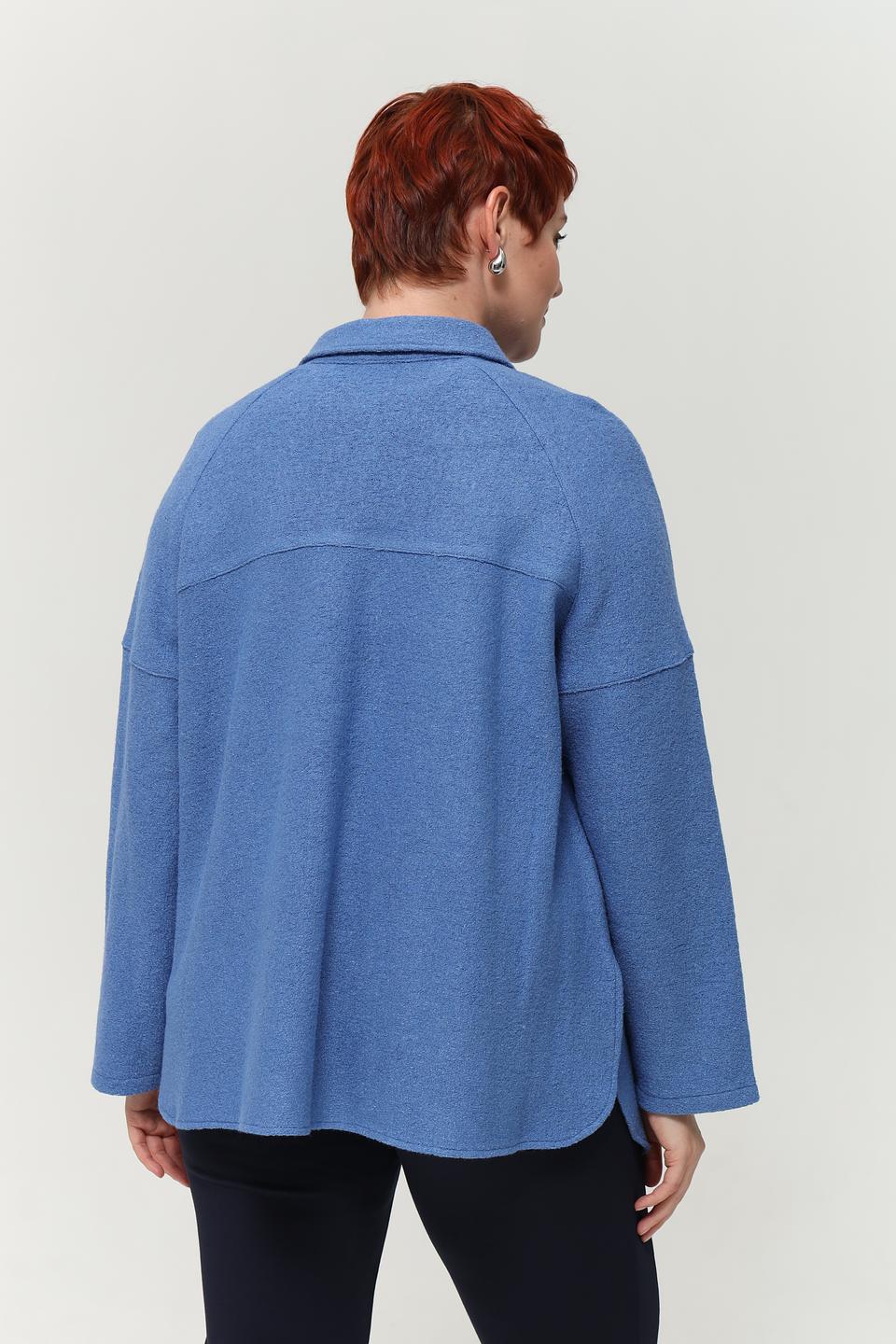 Рубашка Lebek голубая оверсайз