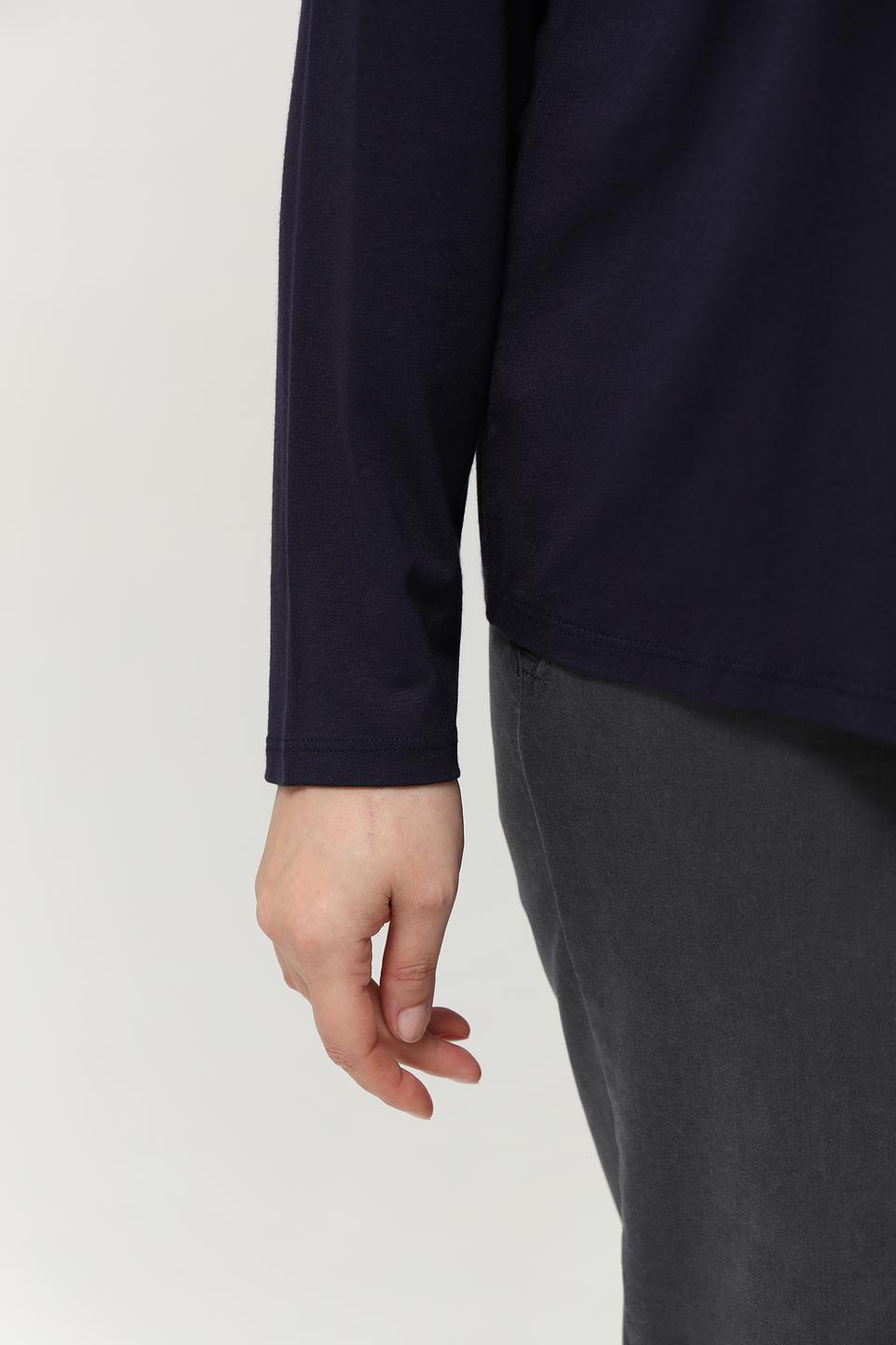 Рубашка Lebek с длинным рукавом, темно-синяя