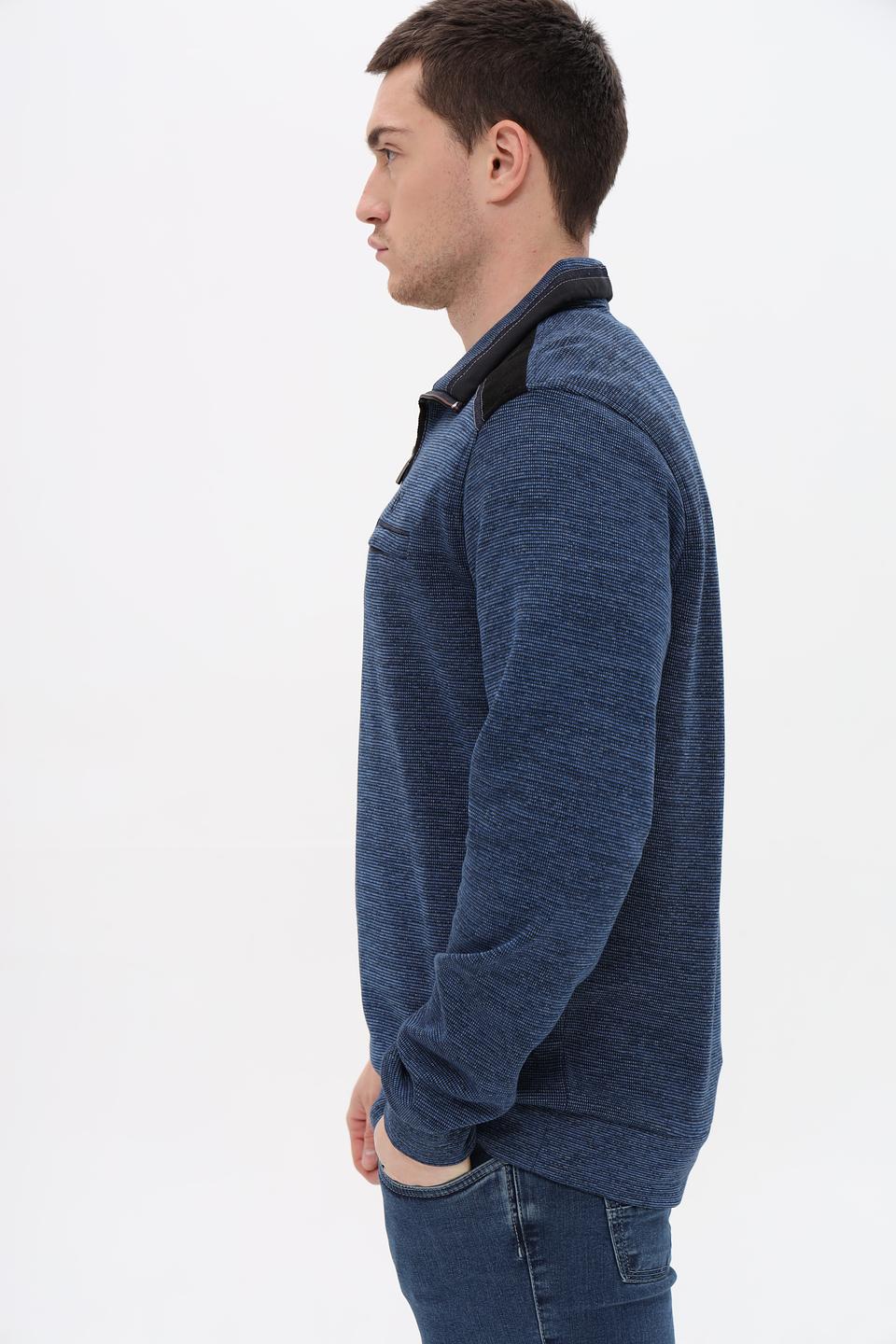 Джемпер Monte Carlo с молнией синий