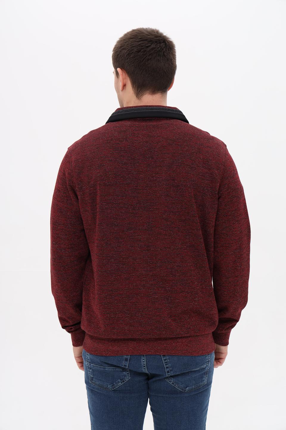 Джемпер Monte Carlo с молнией бордовый
