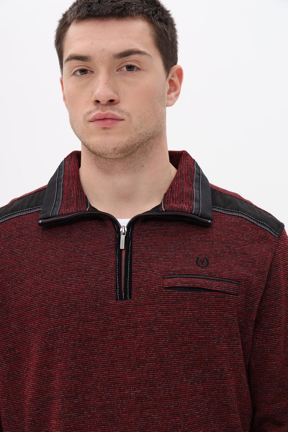 Джемпер Monte Carlo с молнией бордовый