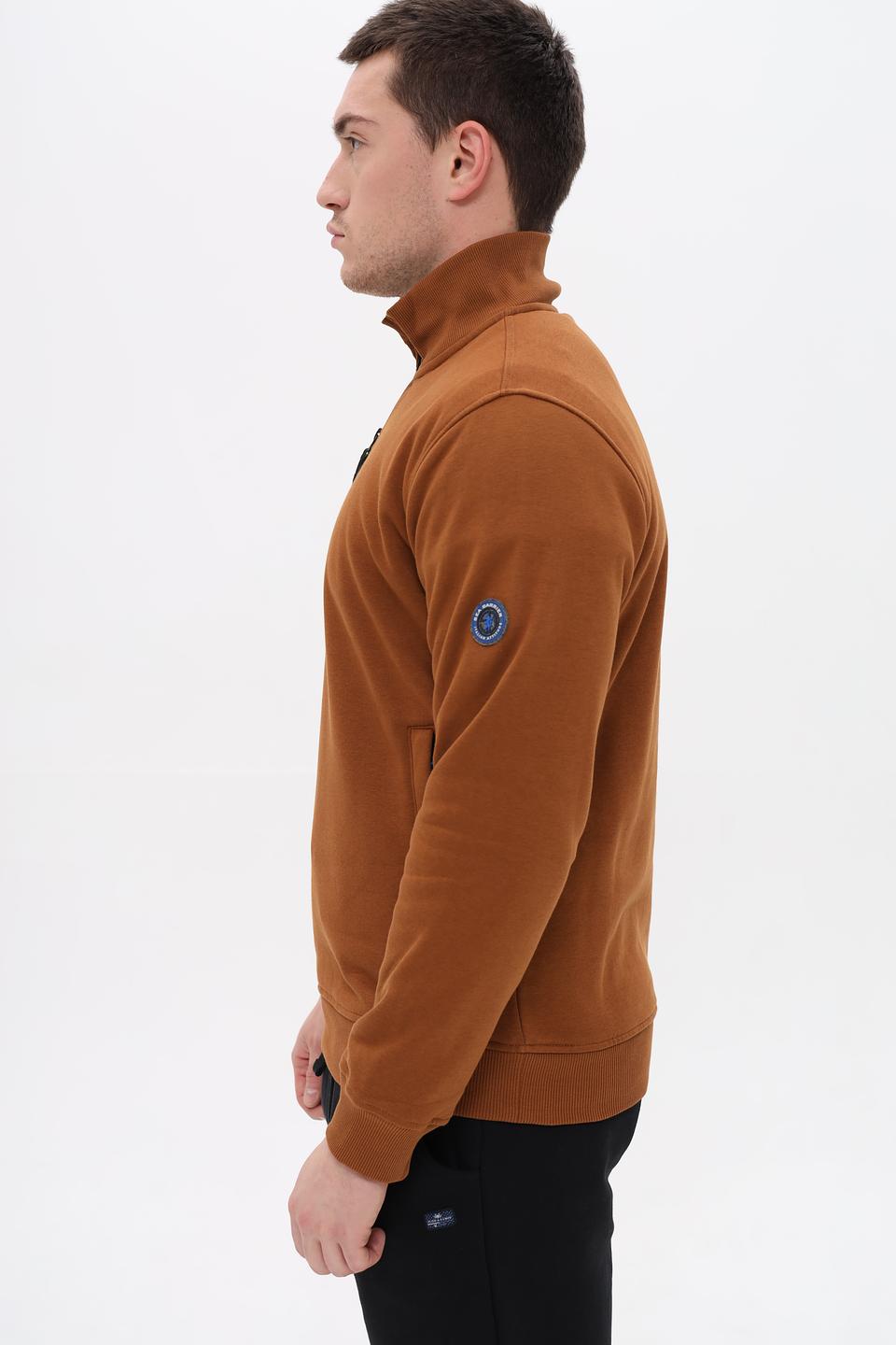 Джемпер Sea Barrier с молнией коричневый