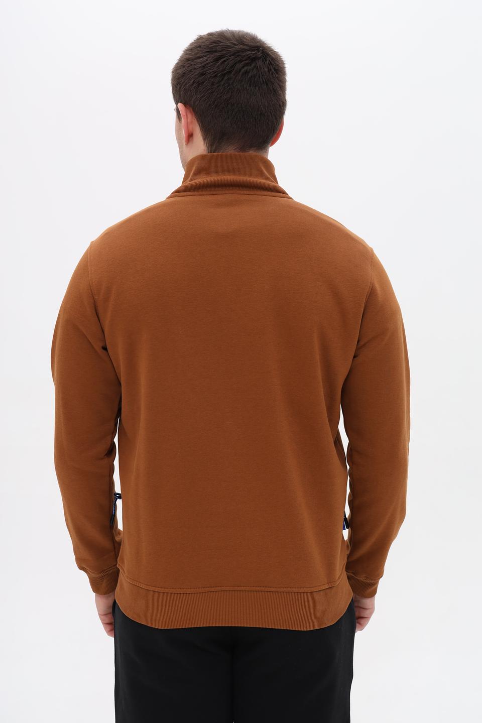 Джемпер Sea Barrier с молнией коричневый