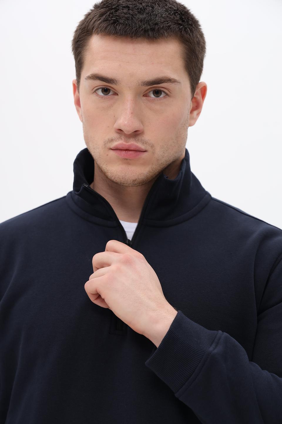 Джемпер Sea Barrier с молнией темно-синий