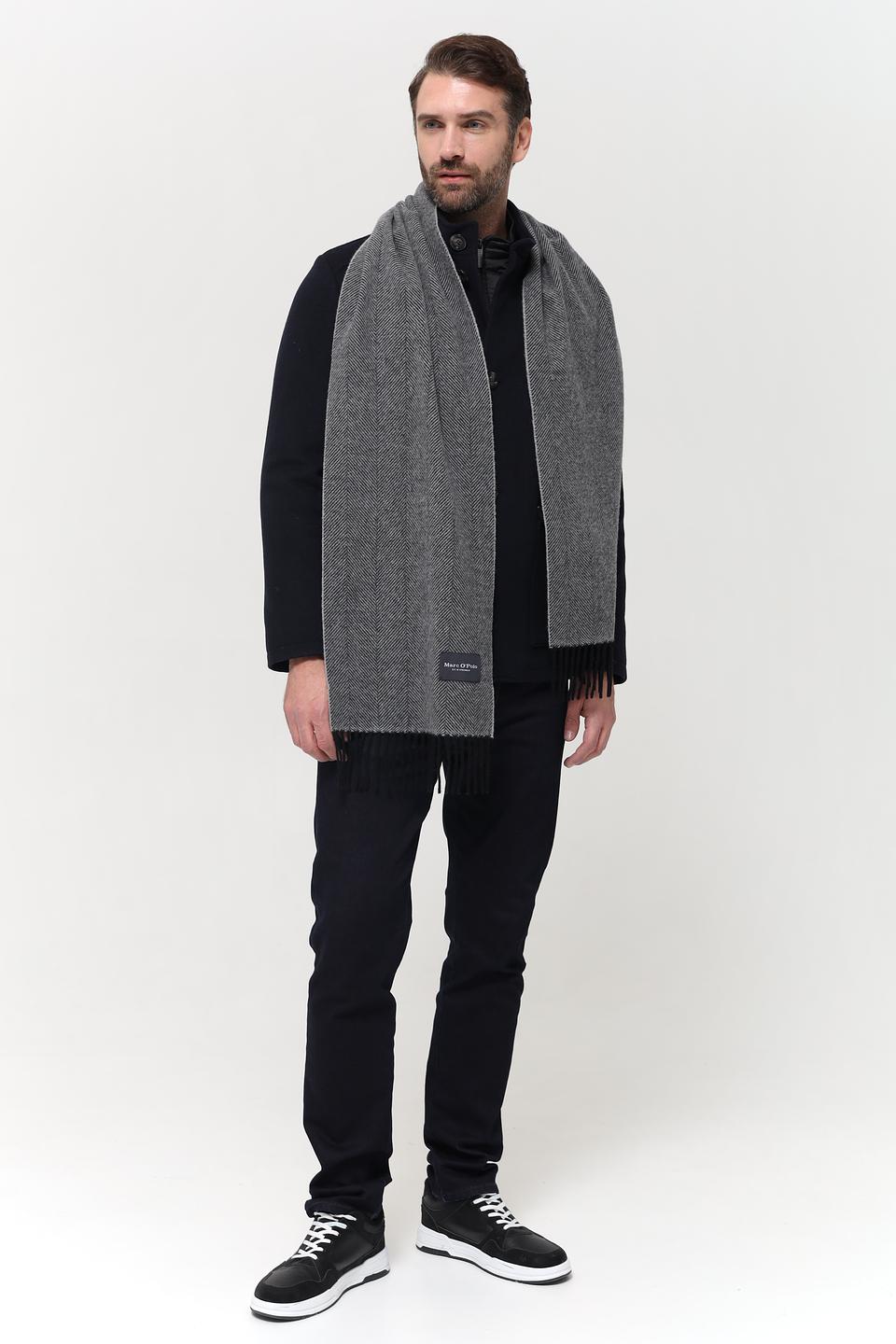 Шарф Marc O Polo в клетку серый