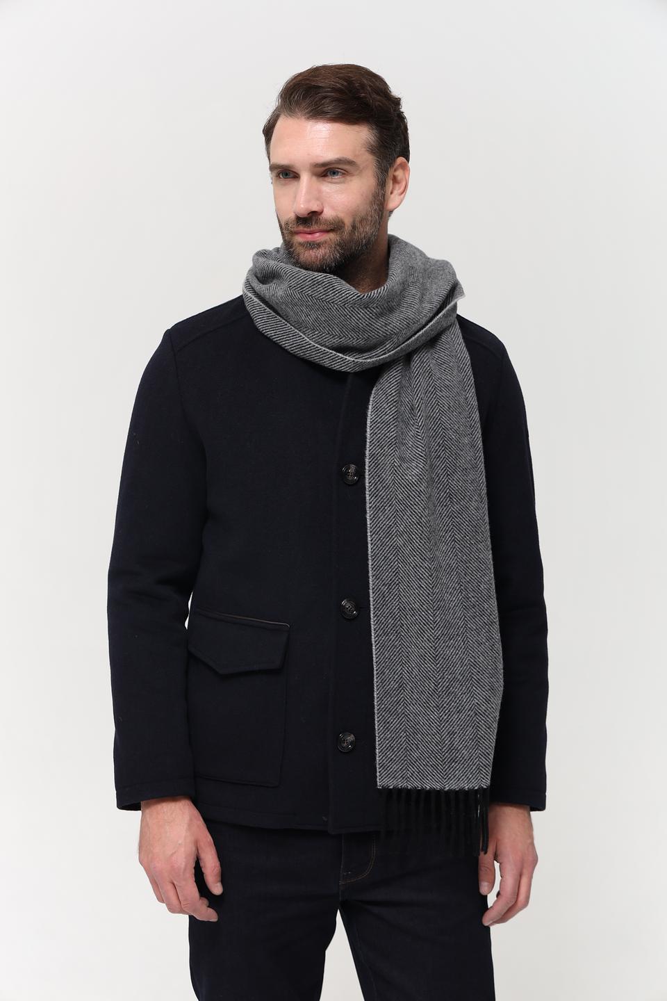 Шарф Marc O Polo в клетку серый