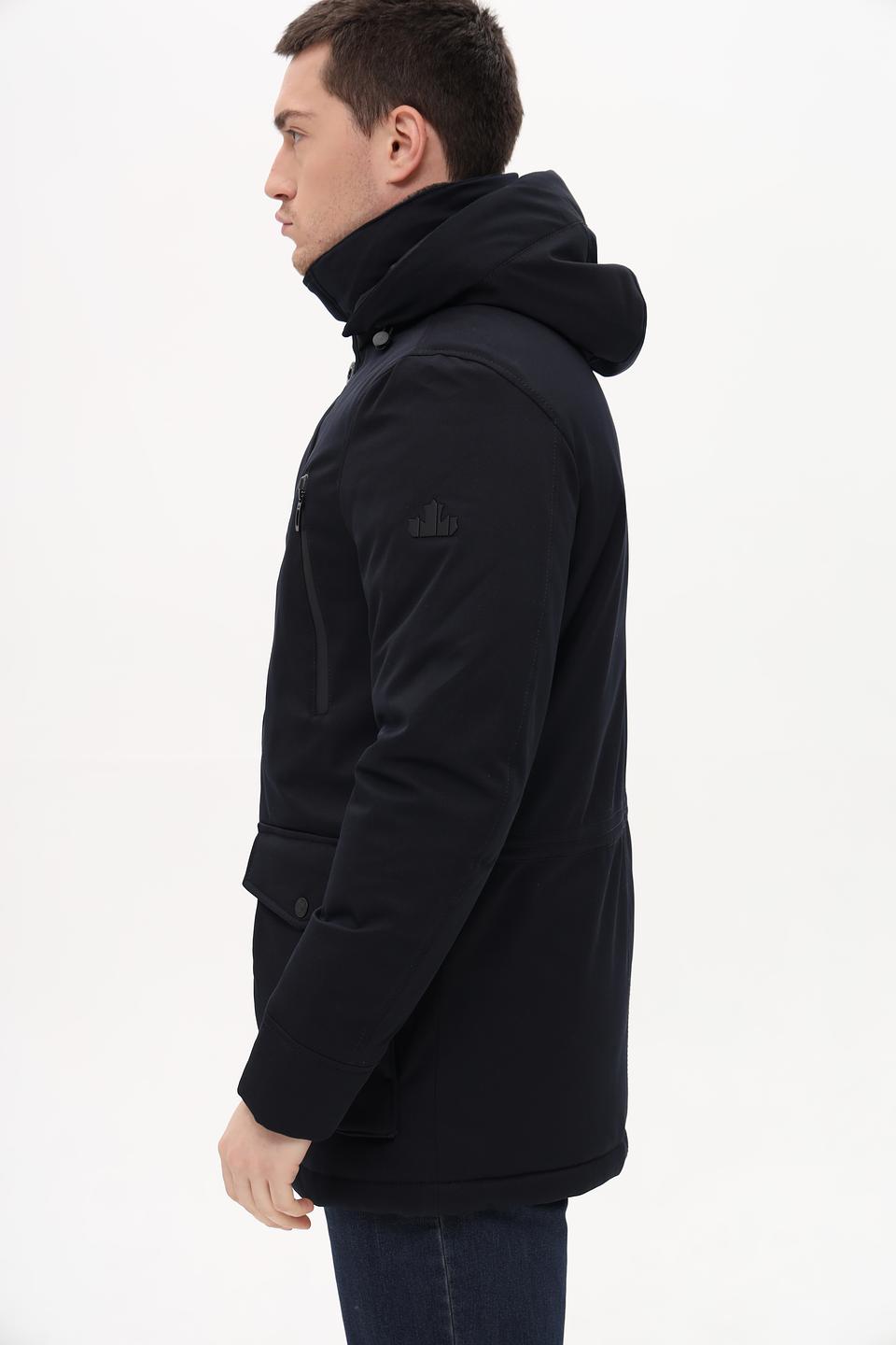 Куртка New Canadian чёрная с мехом