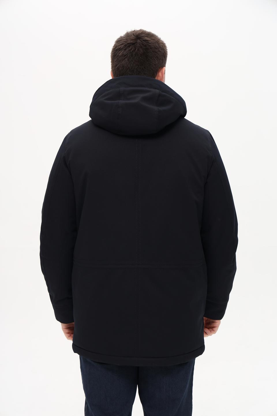 Куртка New Canadian чёрная с мехом