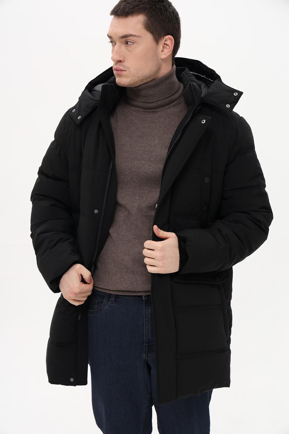 Пальто New Canadian чёрное стеганое