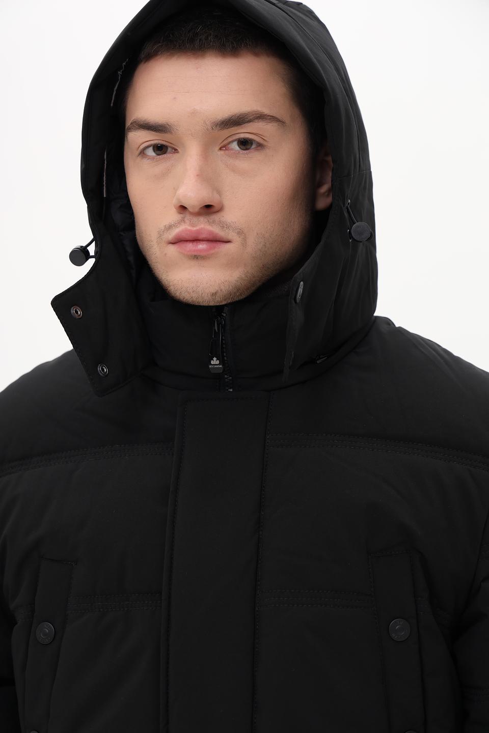 Пальто New Canadian чёрное стеганое