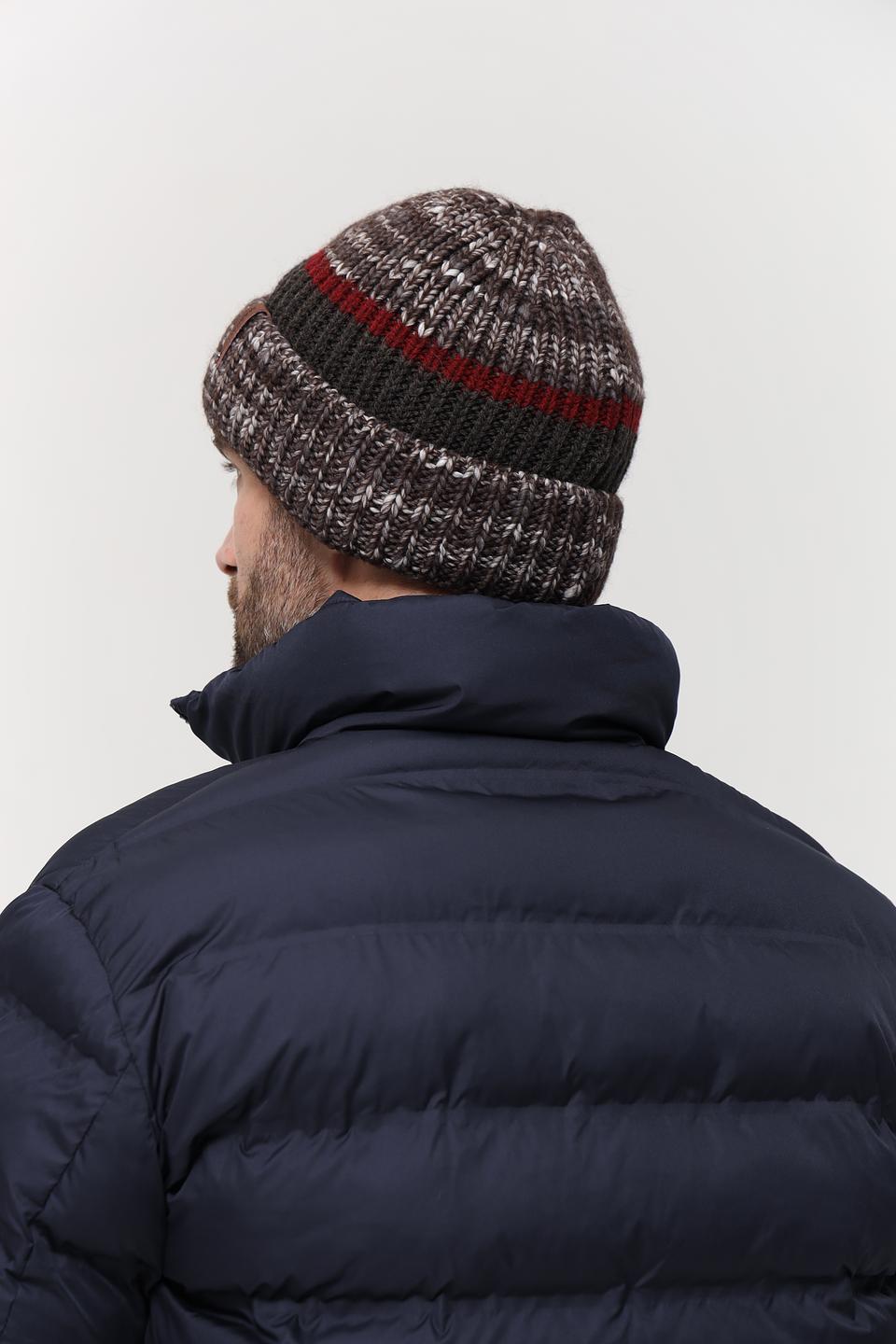 Шапка Marhatter мужская меланж с полосками