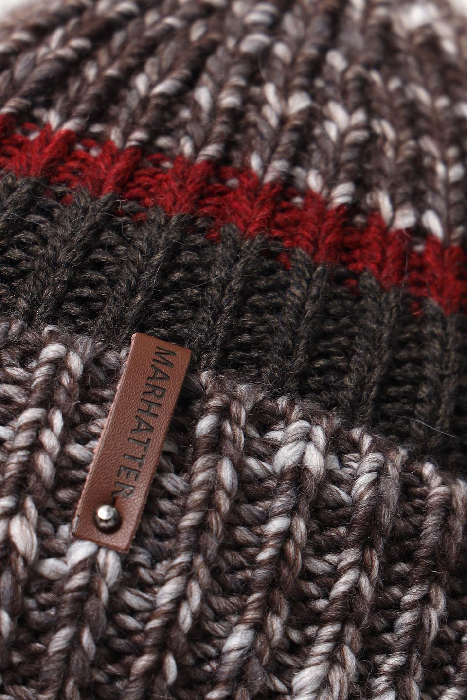 Шапка Marhatter мужская меланж с полосками