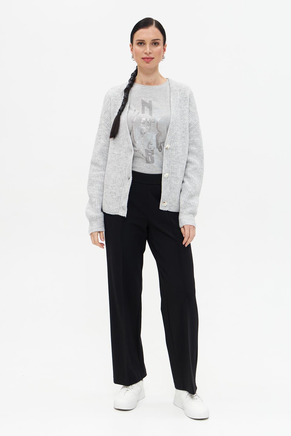 Жакет Broadway вязаный серый