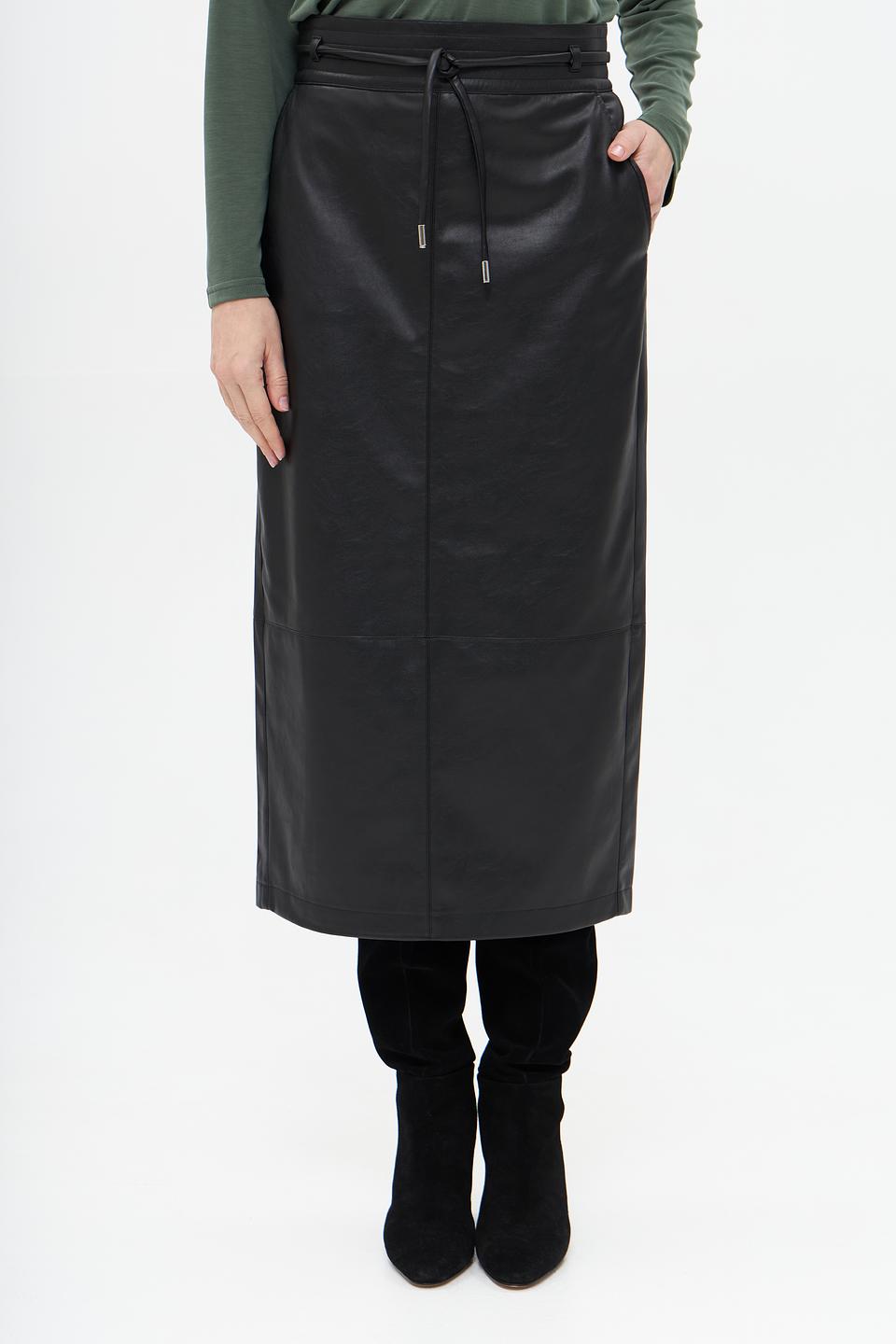 Юбка Marc Aurel кожа чёрная