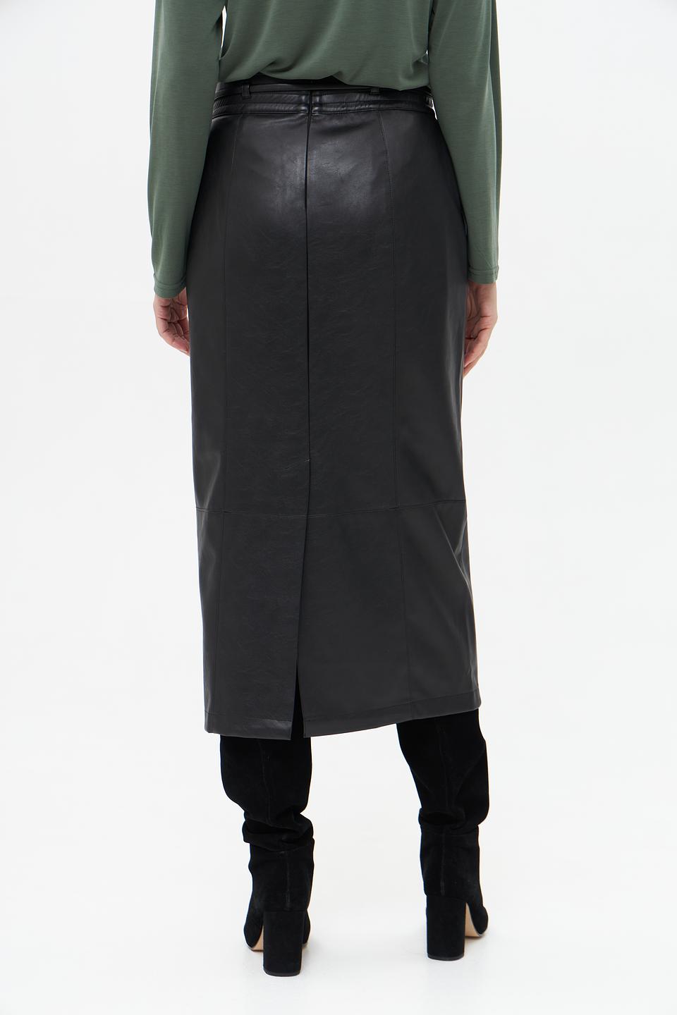 Юбка Marc Aurel кожа чёрная