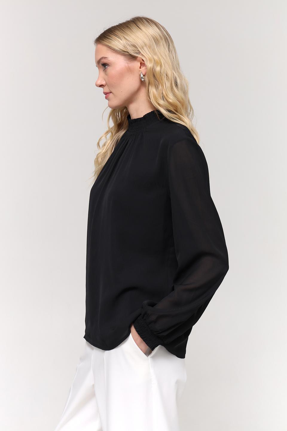 Блуза Gerry Weber чёрная с рукавами-фонариками