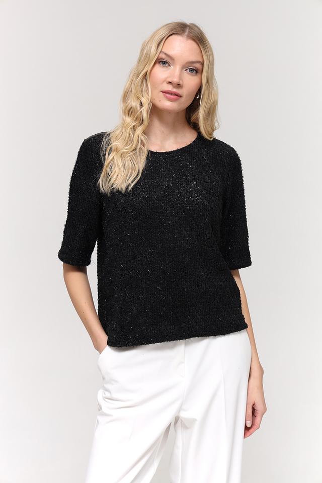 Пуловер Taifun с мерцанием чёрный
