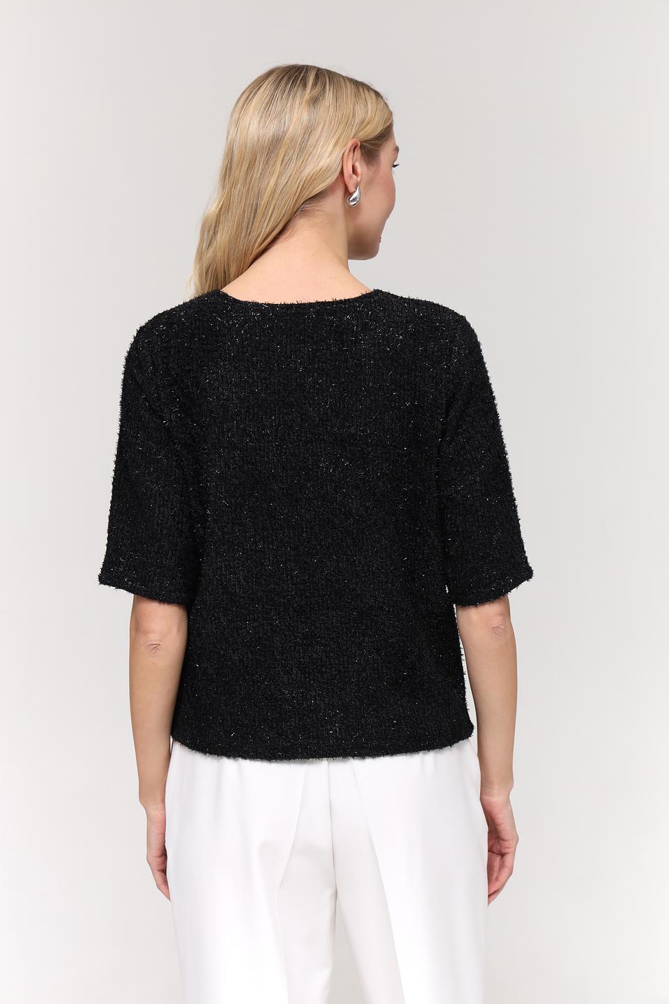 Пуловер Taifun с мерцанием чёрный