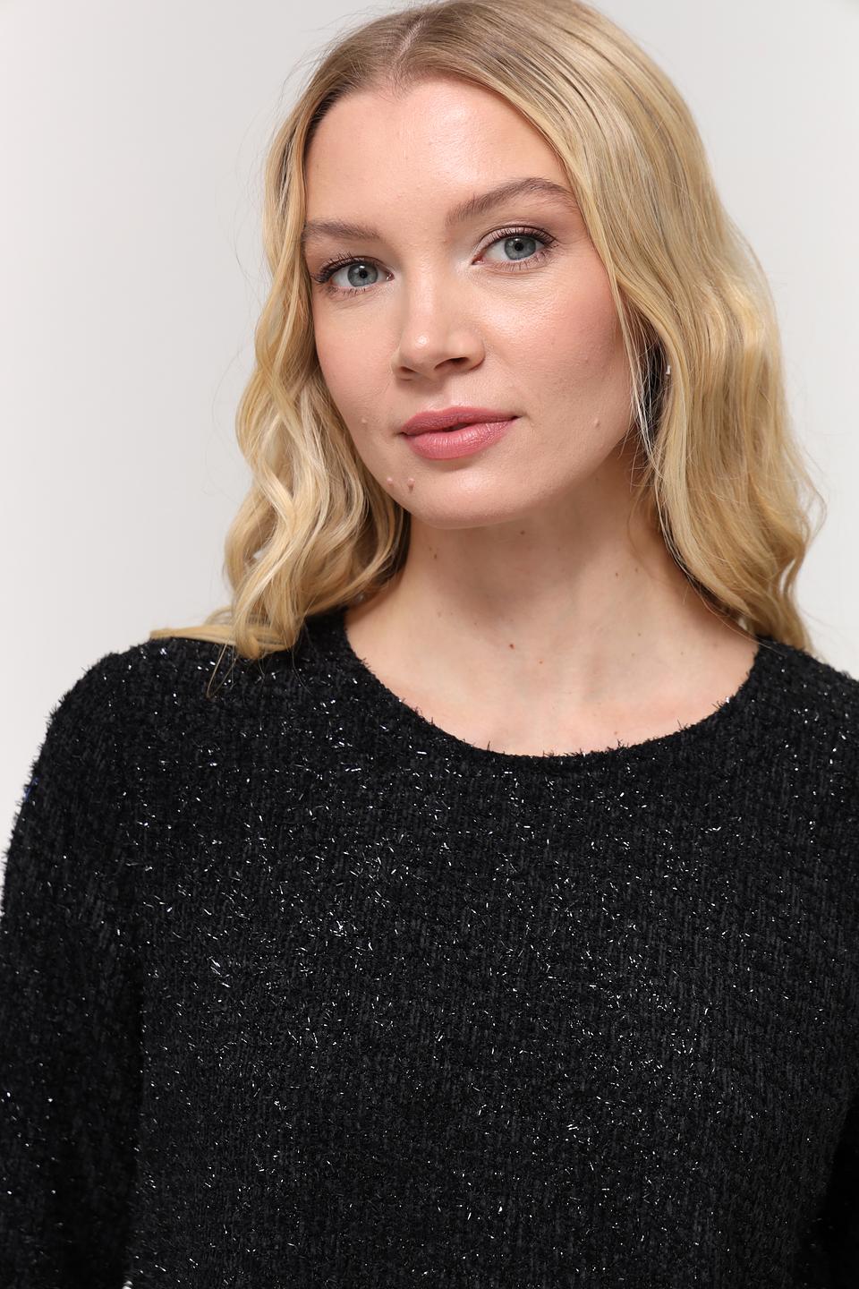 Пуловер Taifun с мерцанием чёрный