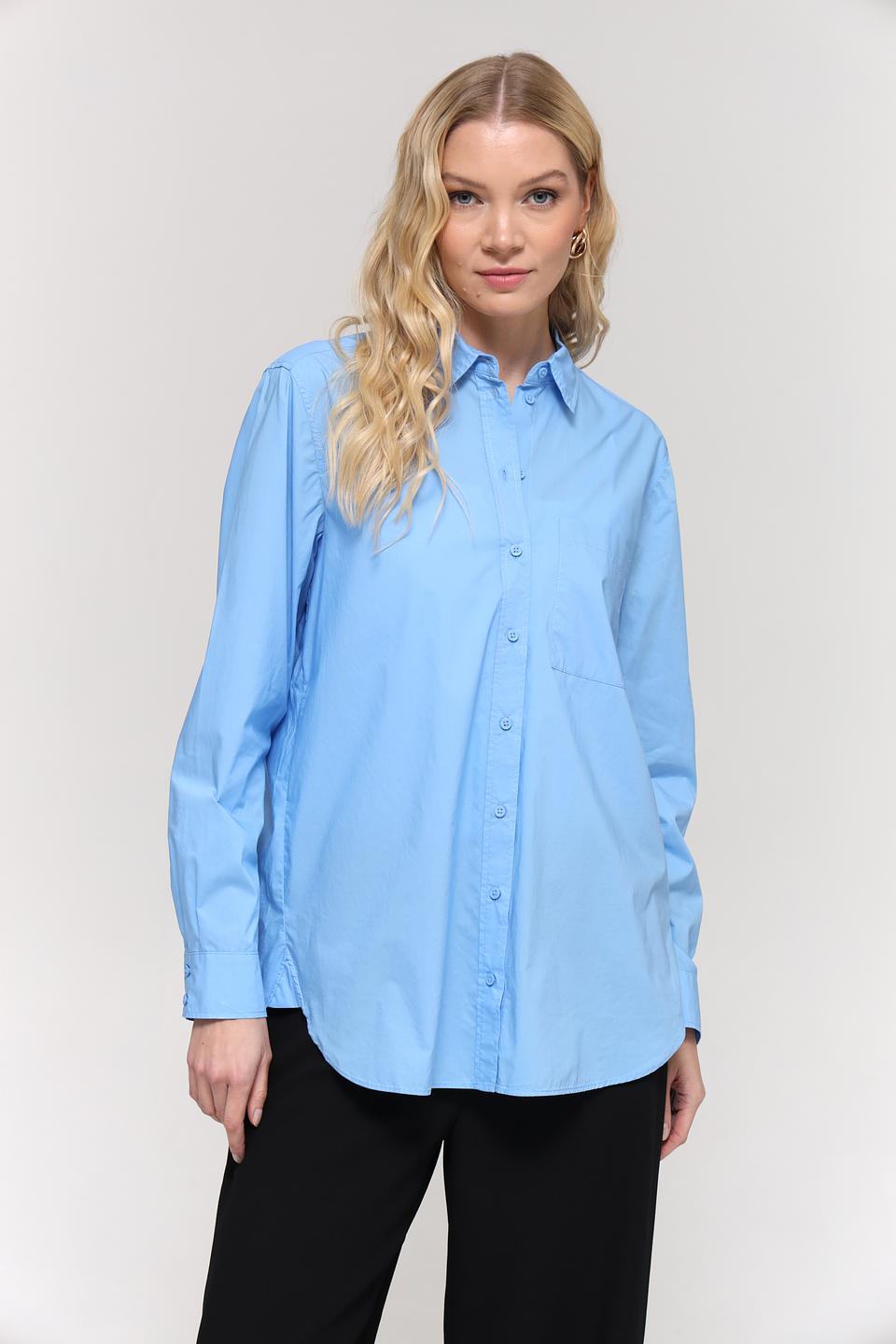 Рубашка Gerry Weber голубая оверсайз