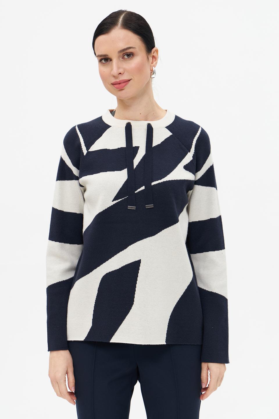 Пуловер Betty Barclay с узелками синий