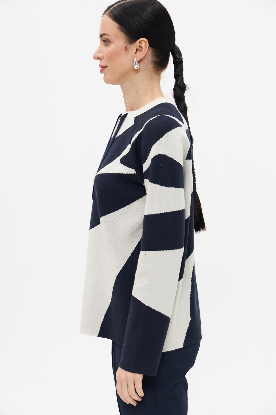 Пуловер Betty Barclay с узелками синий