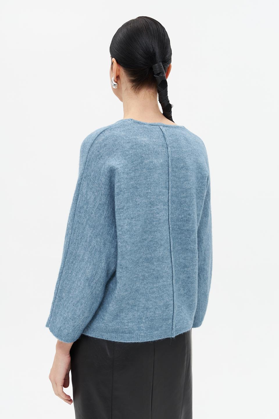 Пуловер Broadway V-образный голубой