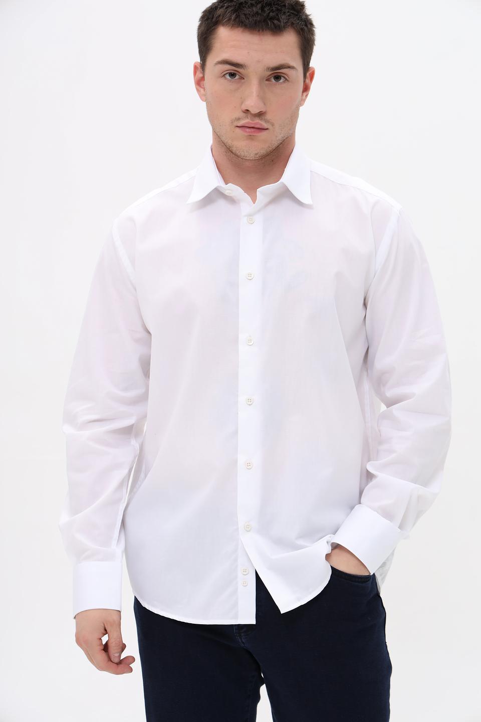 Рубашка Sea Barrier белая приталенная