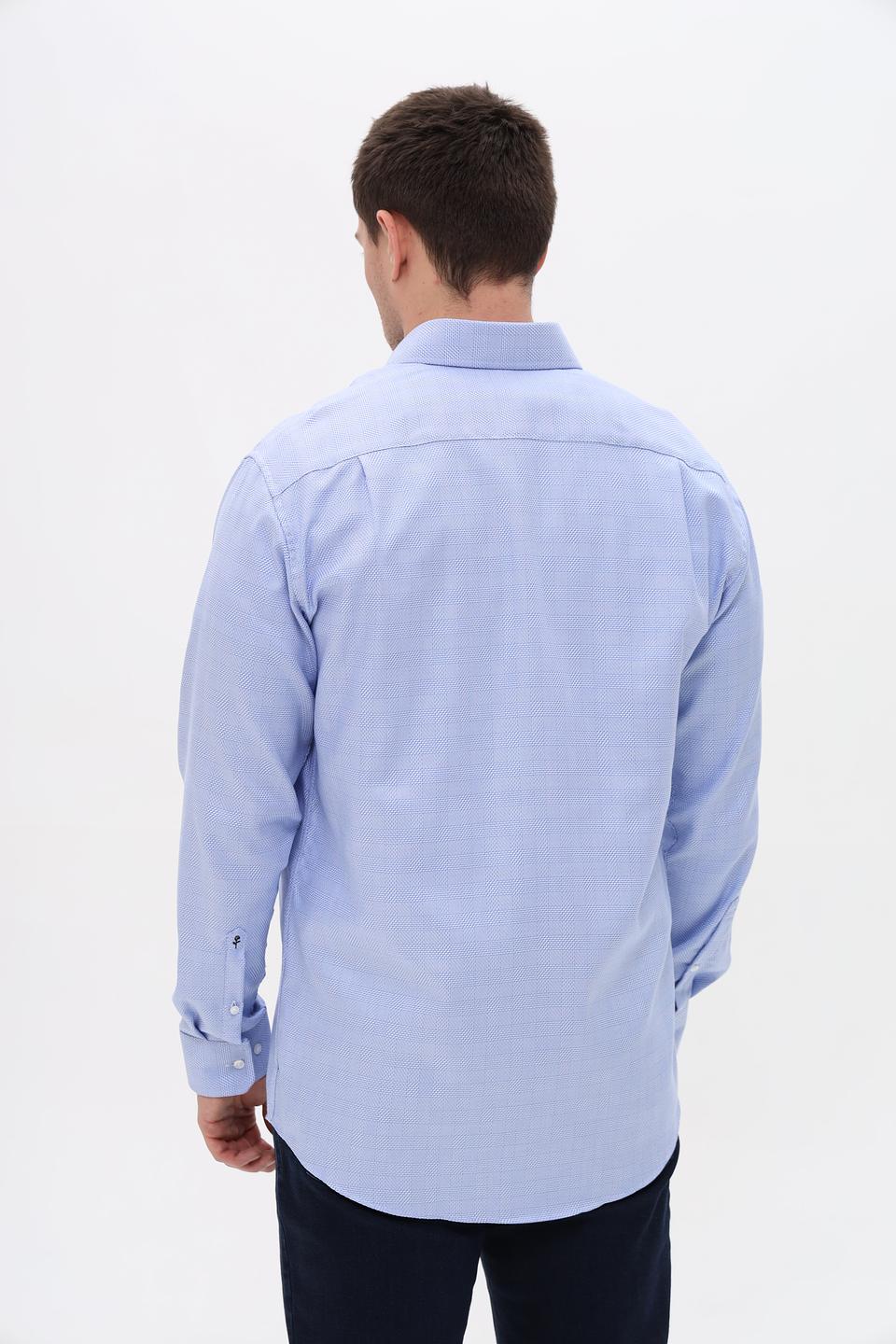 Рубашка Seidensticker голубая в клетку