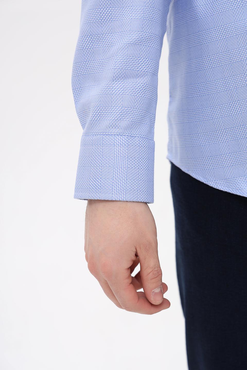 Рубашка Seidensticker голубая в клетку