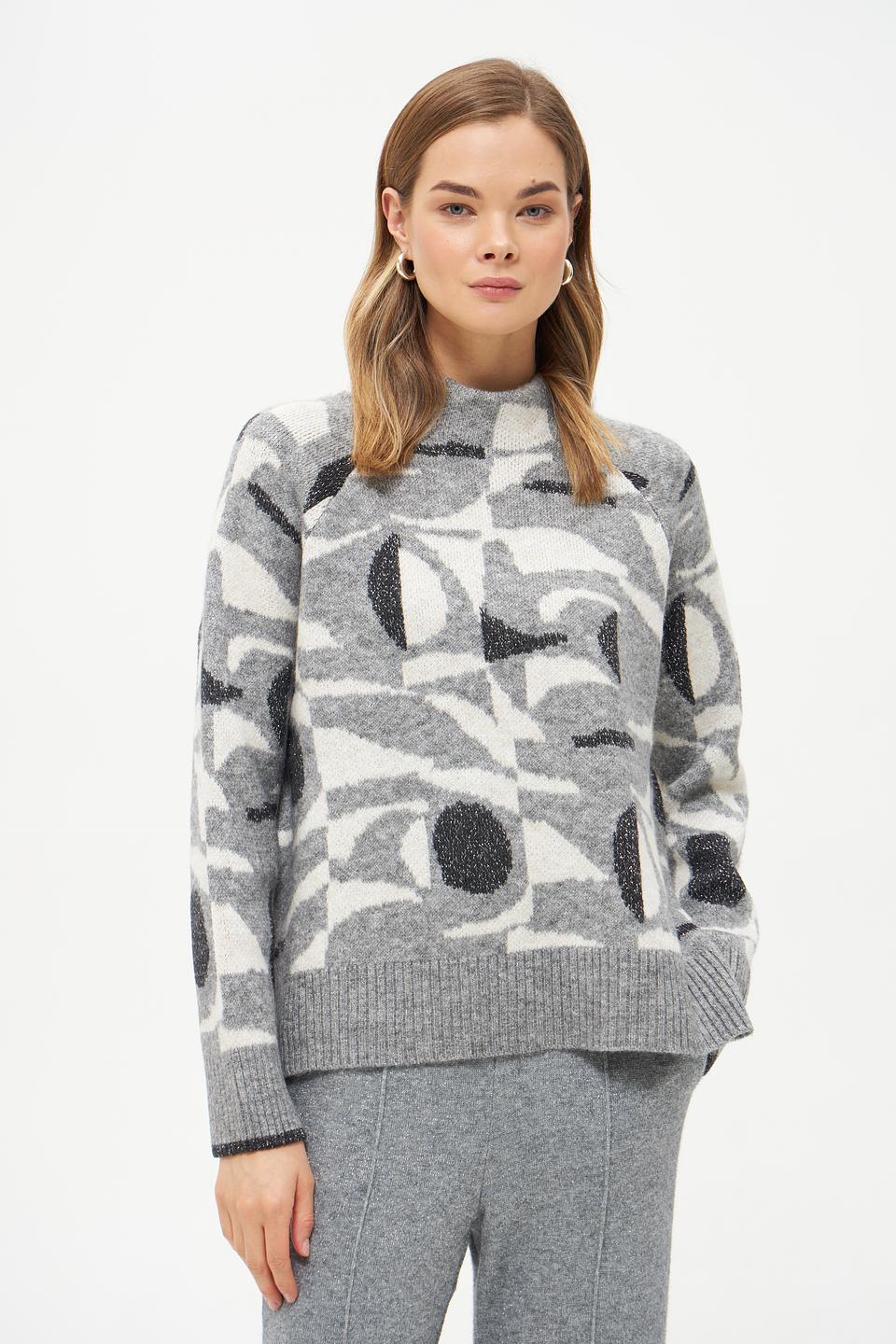Пуловер Lecomte с абстрактным рисунком
