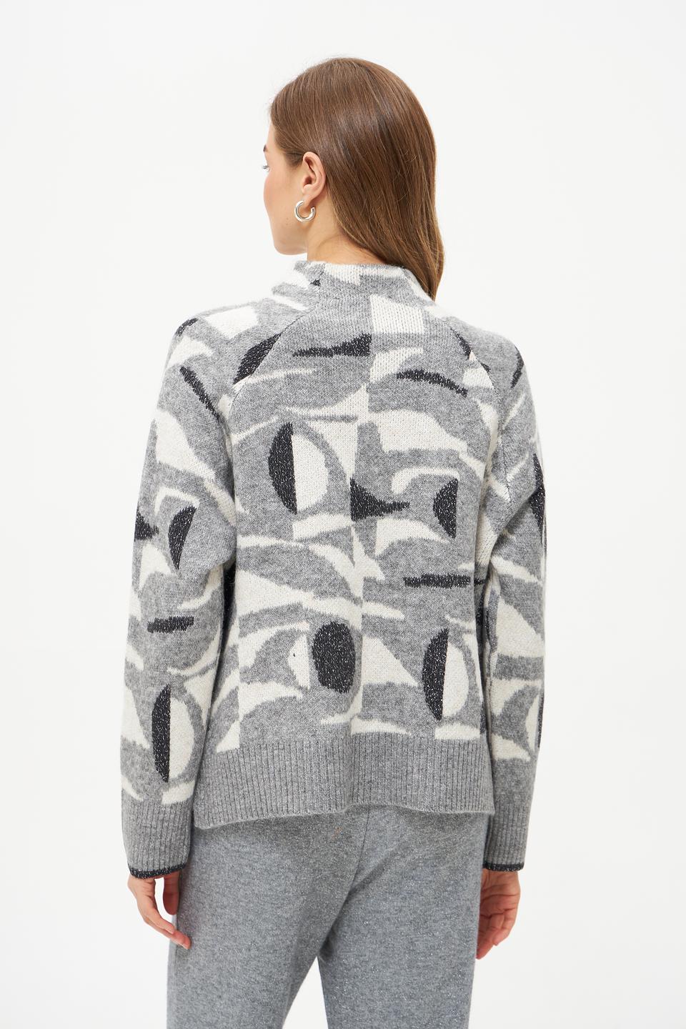 Пуловер Lecomte с абстрактным рисунком