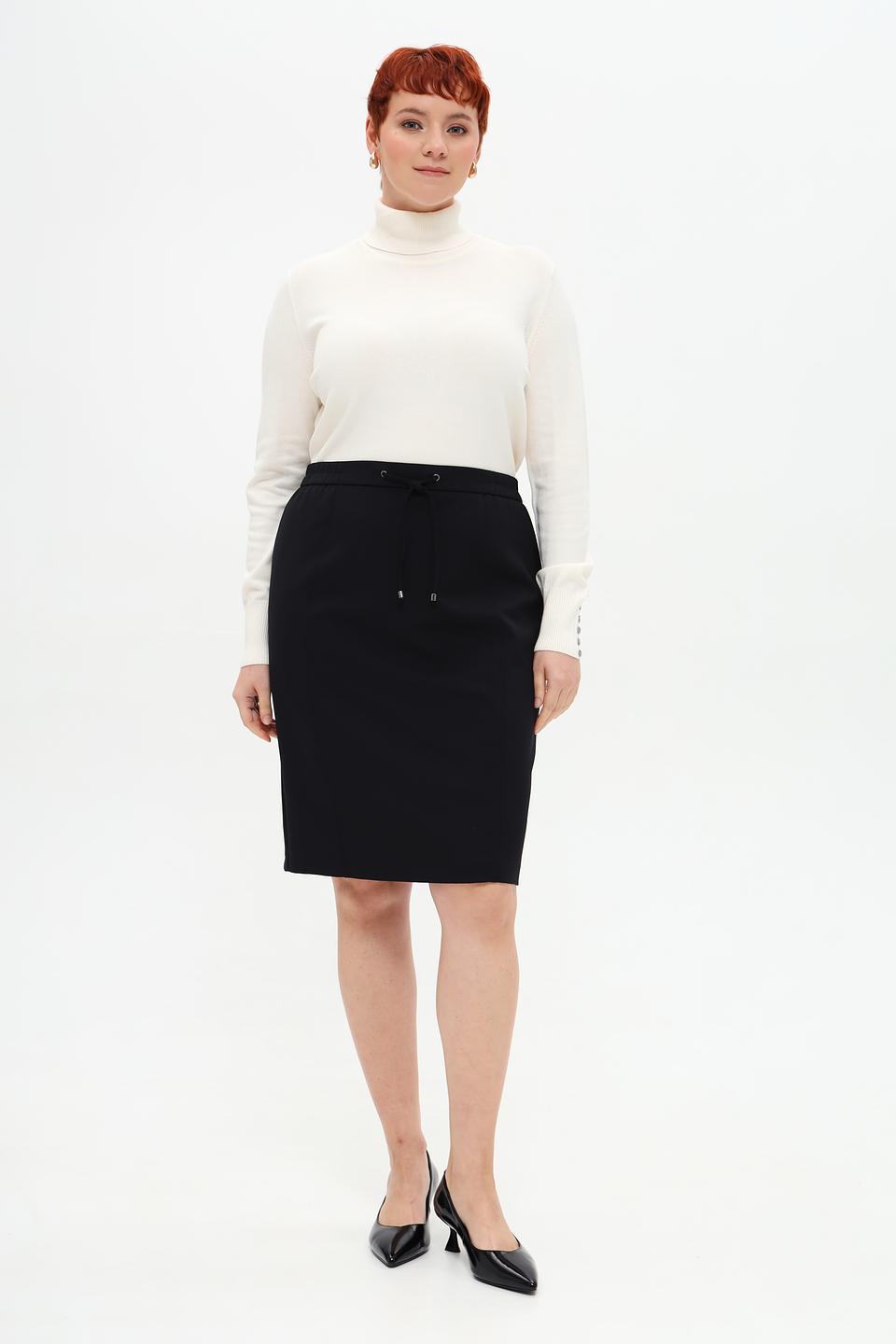 Юбка Frank Walder с поясом чёрная