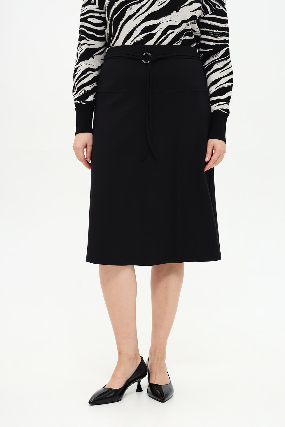 Юбка Frank Walder чёрная с поясом