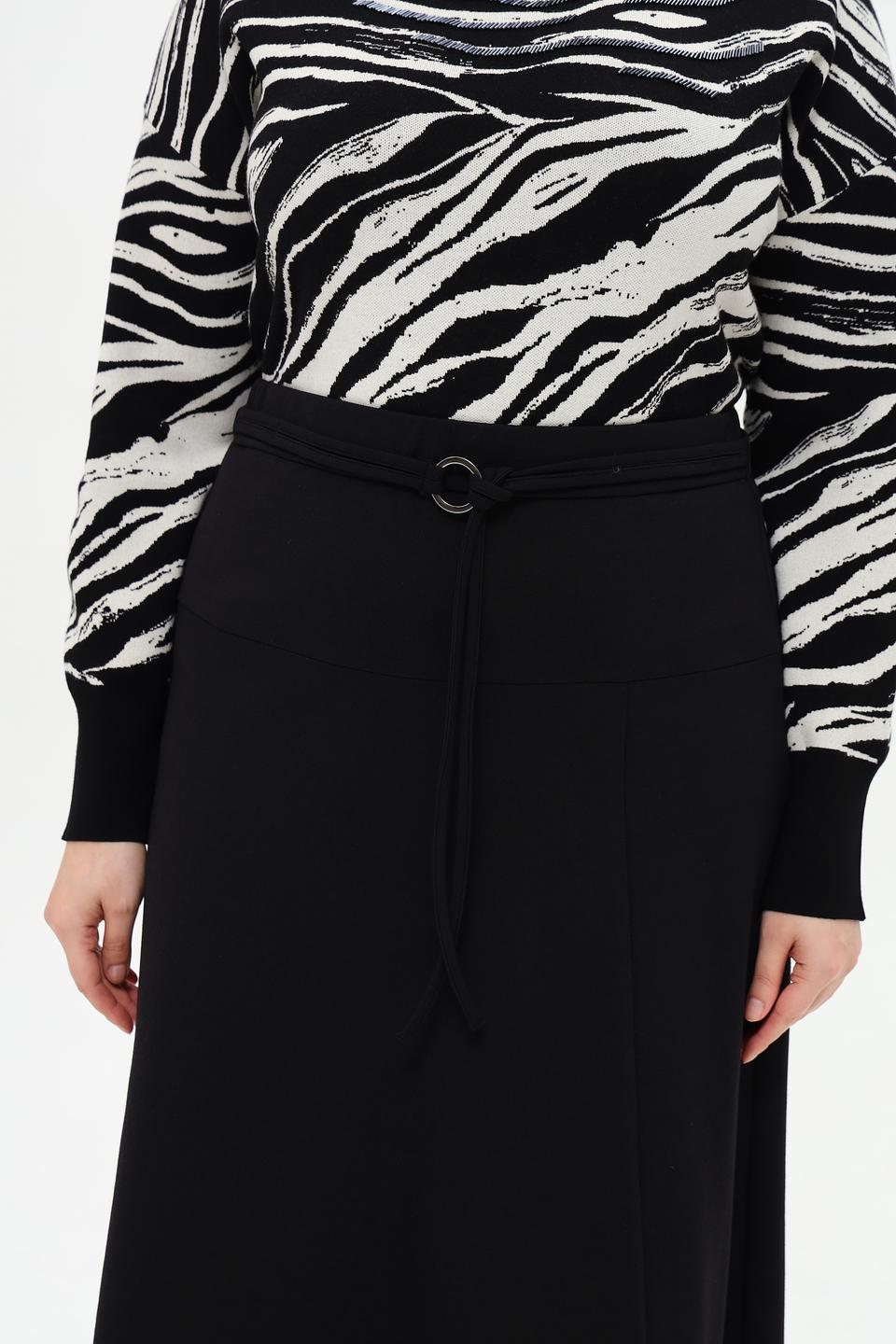 Юбка Frank Walder чёрная с поясом