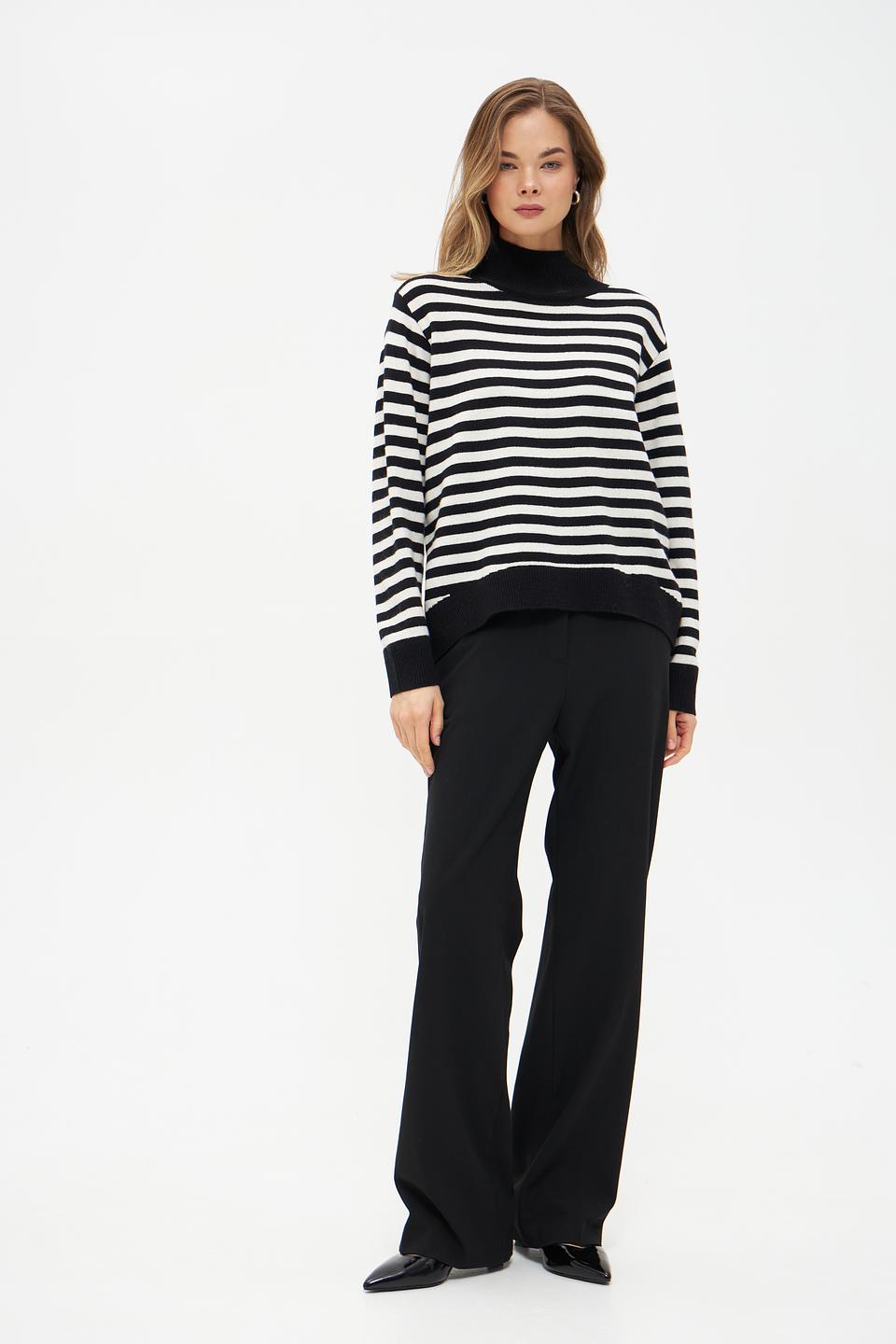 Пуловер Oui в полоску