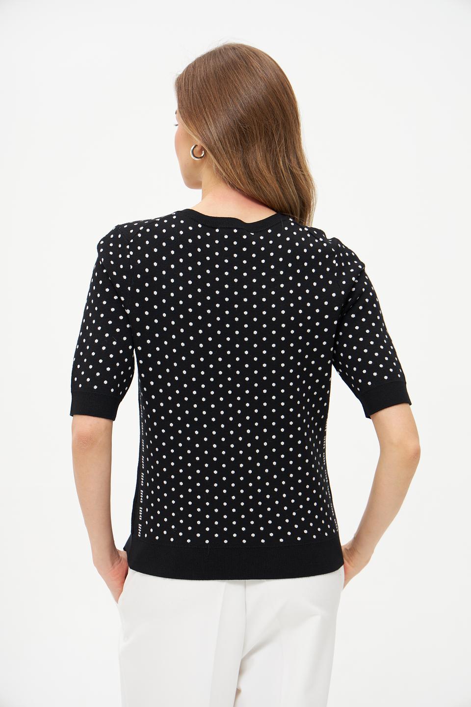 Пуловер Oui с горохом